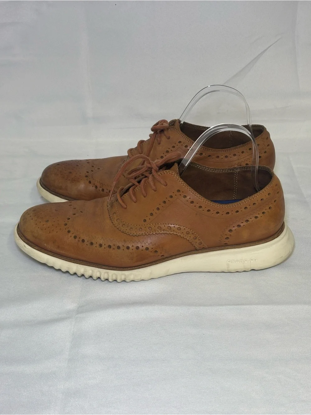 Cole Haan 2.Zerogrand Mens Size 10.5 Brown Classic Leather Wingtip Oxford Shoes
